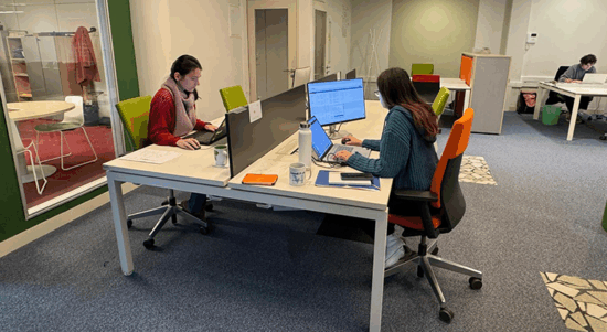 Espacio de coworking adaptado a la jornada laboral flexible